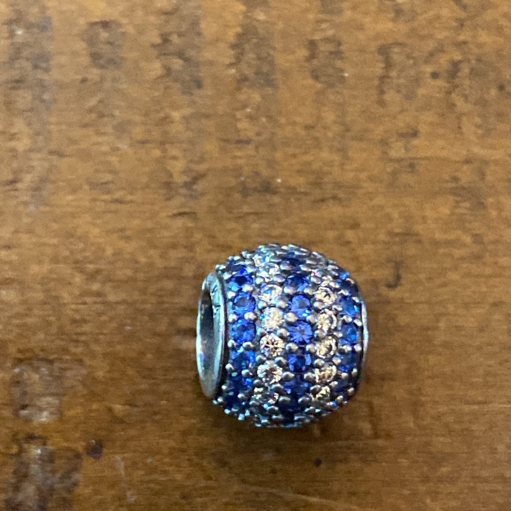 Blue Shimmering Droplets Charm,Pandora Charm Sterling Silver Charm